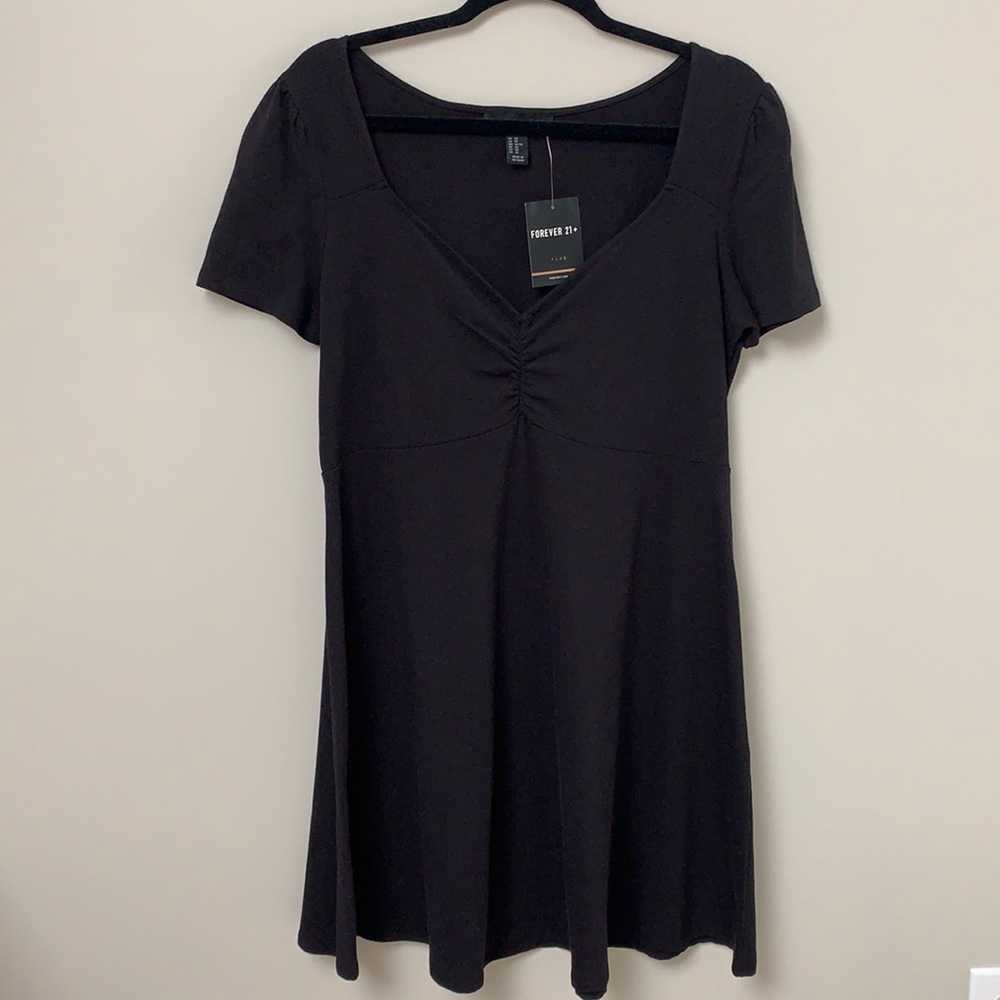 Forever 21 Plus Cotton Black Dress NWT Size 0X